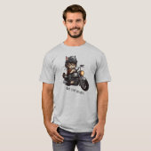 Cooles Cat Riding Motorrad Sind Sie bereit T-Shirt (Vorne ganz)