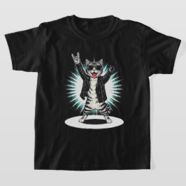 Cooles Cat Rock Dancer T-Shirt | Funny Animal Musi