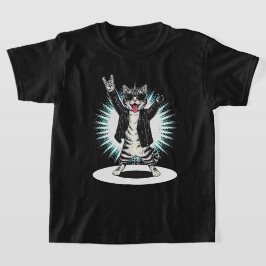 Cooles Cat Rock Dancer T-Shirt | Funny Animal Musi (Ablage )