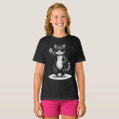 Cooles Cat Rock Dancer T-Shirt | Funny Animal Musi (Vorne ganz)