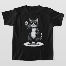 Cooles Cat Rock Dancer T-Shirt | Funny Animal Musi