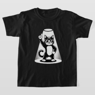 Cooles Cat Rock Dancer T-Shirt Funny Animal Musi