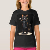 Cooles Cat Rock Dancer T-Shirt | Funny Animal Musi (Vorderseite)