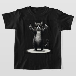 Cooles Cat Rock Dancer T-Shirt | Funny Animal Musi