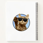 Cooles Cat Spiral Notebook Notizblock (Rückseite)