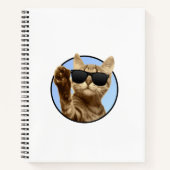 Cooles Cat Spiral Notebook Notizblock (Vorderseite)