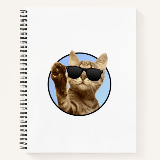 Cooles Cat Spiral Notebook Notizblock (Vorderseite)