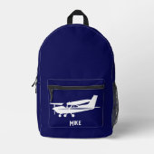 Cooles Cessna-Flugzeug, einfach, blau, Luftfahrt Bedruckter Rucksack (Vorderseite)
