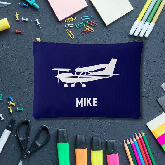 Cooles Cessna-Flugzeug, einfach, blau, Luftfahrt Zubehörtasche