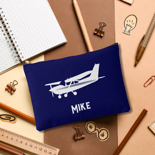 Cooles Cessna-Flugzeug, einfach, blau, Luftfahrt Zubehörtasche