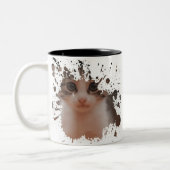Cooles Chat-Design | Bestes Geschenk für Katzen Zweifarbige Tasse (Links)