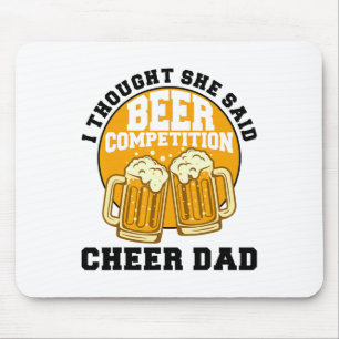 Cooles Cheer Dad Geschenk für Männer Lustiges Bier Mousepad