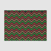 Cooles Chevron-Muster auf Schwarz Seidenpapier (Vorderseite)
