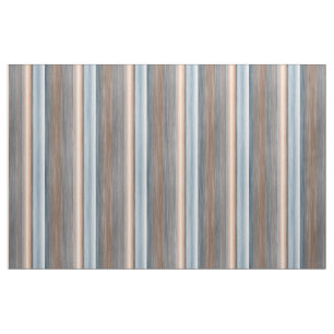 Cooles Chic Brown Blue Watercolor Streifenmuster Stoff