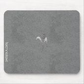 Cooles Chic Leder Hinzufügen von Text-Image Silver Mousepad (Vorne)