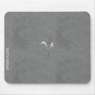 Cooles Chic Leder Hinzufügen von Text-Image Silver Mousepad
