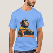 Cooles Chimp Roadster-Abenteuer T-Shirt (Vorderseite)