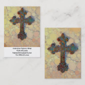 Cooles Christliches Kreuz-Mosaikmuster Visitenkarte (Vorne/Hinten)