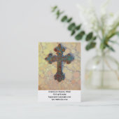 Cooles Christliches Kreuz-Mosaikmuster Visitenkarte (Stehend Vorderseite)