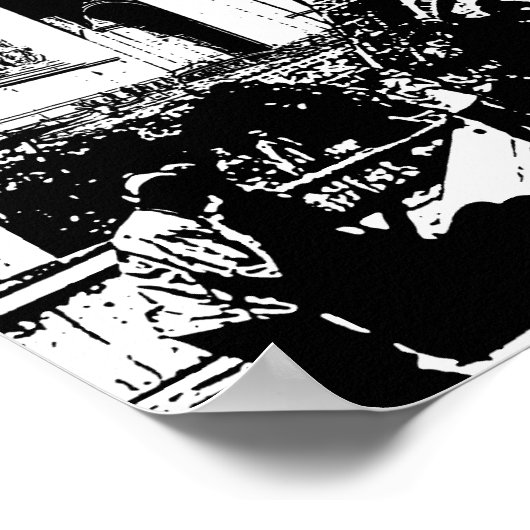 Cooles Collage of Foto Illustrations of Paris Poster (Ecke)