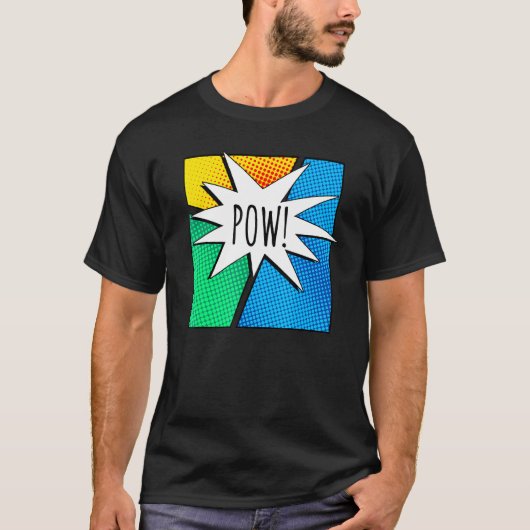 Cooles Comic Buch Farbenfrohe Schnürsenkel T-Shirt (Vorderseite)