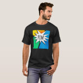 Cooles Comic Buch Farbenfrohe Schnürsenkel T-Shirt (Vorne ganz)