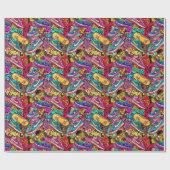 Cooles Comic-Graffiti-Kachel-Muster Geschenkpapier (Flach)