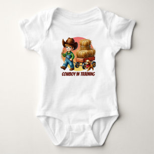Cooles Cowboy-Training anpassbar Baby Strampler
