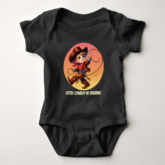 Cooles Cowboy-Training Baby Strampler (Vorderseite)