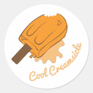 Cooles Creamsicle Runder Aufkleber
