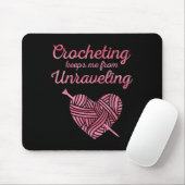 Cooles Crochet Lover Design für Damen Crocheting Mousepad (Mit Mouse)