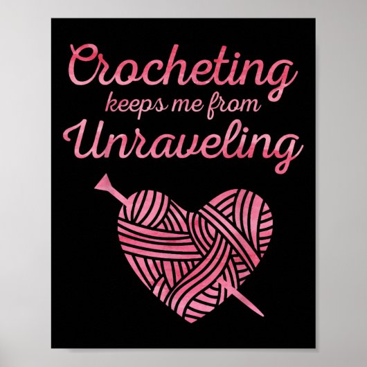 Cooles Crochet Lover Design für Damen Crocheting Poster (Vorne)