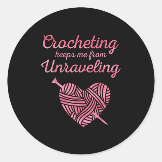 Cooles Crochet Lover Design für Damen Crocheting Runder Aufkleber (Vorderseite)