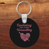 Cooles Crochet Lover Design für Damen Crocheting Schlüsselanhänger (Vorderseite)