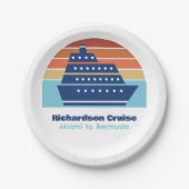 Cooles Cruise Ship Sunset Personalisiert Beach Par Pappteller (Vorderseite)