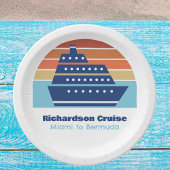 Cooles Cruise Ship Sunset Personalisiert Beach Par Pappteller