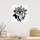Cooles cyborg-Grafik-Poster Poster (Küche)