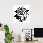 Cooles cyborg-Grafik-Poster Poster (Heimbüro)