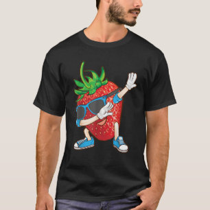 Cooles Dabbing Erdbeere Lustig Liebe Tänzer Süß T-Shirt