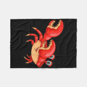Cooles Dabbing Krabbe Funny Dancer Sea Kreation Lo Fleecedecke (Vorderseite (Horizontal))