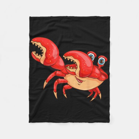 Cooles Dabbing Krabbe Funny Dancer Sea Kreation Lo Fleecedecke (Vorderseite)