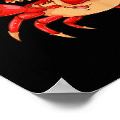 Cooles Dabbing Krabbe Funny Dancer Sea Kreation Lo Poster (Ecke)