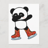 Cooles Dabbing Panda auf Eisschuhen des Skate Postkarte (Vorderseite)
