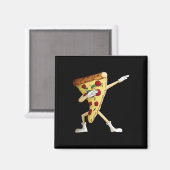 Cooles Dabbing Pizza Funny Italian Pie Angesagter Magnet (Vorderseite/Rückseite)