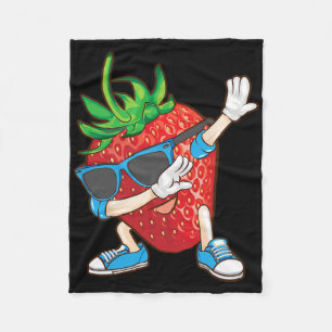 Cooles Dabbing Strawberry Funny Liebe Dancer Sweet Fleecedecke