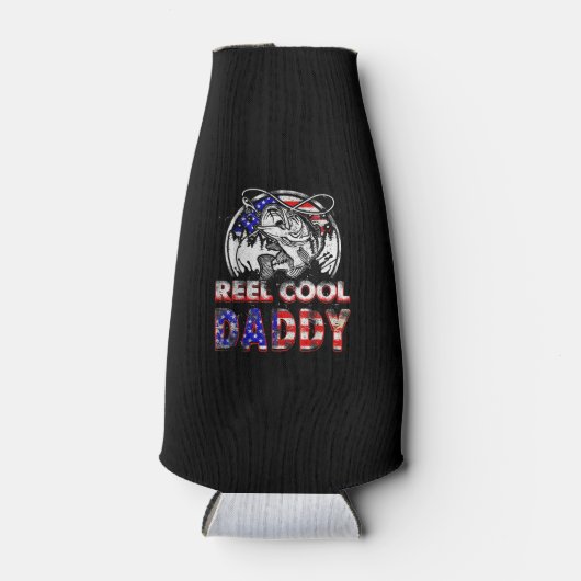 Cooles DADDY Fishing-Geschenk für den Vatertag Flaschenkühler (Vorderseite)