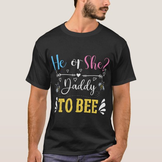 Cooles Daddy Gender enthüllt Biene T-Shirt (Vorderseite)