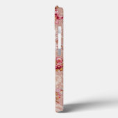 Cooles Damastmuster Blumenmuster Rosa Blumenmuster Case-Mate iPhone Hülle (Rückseite / Links)