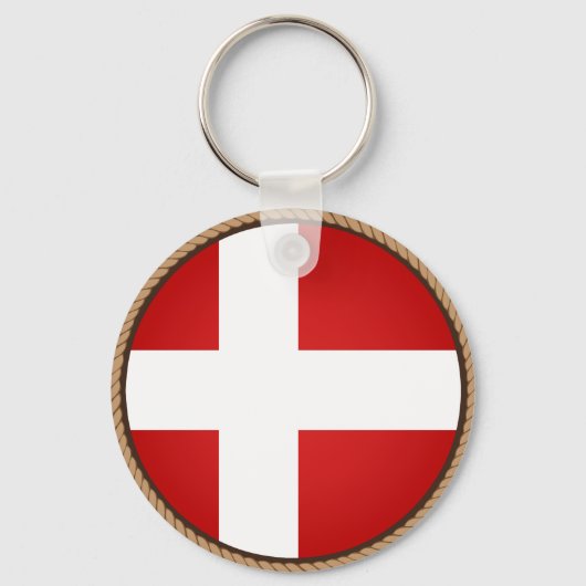 Cooles Dänemark-Flaggen-Siegel Schlüsselanhänger (Vorderseite)