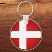 Cooles Dänemark-Flaggen-Siegel Schlüsselanhänger (Vorderseite)